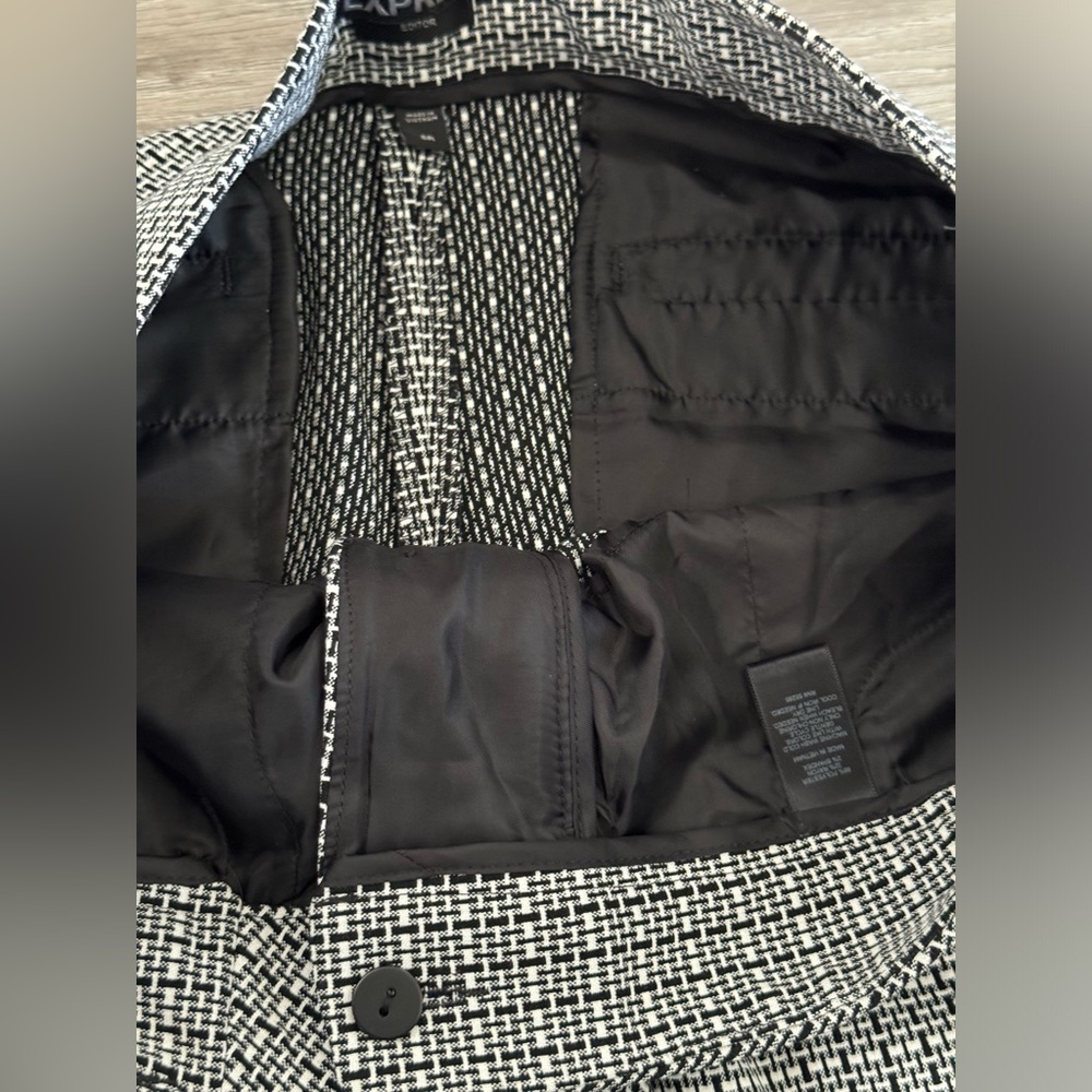 Express Black And White Print Columnist Pant Dres… - image 7